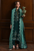 BATIK-3PC DHANAK EMBROIDERED SHIRT WITH DHANAK EMBROIDERED SHAWL AND DHANAK TROUSER | KF-4332