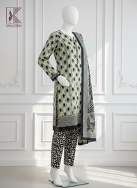 BIN SAEED - 3 PC LAWN UNSTITCHED | - DKF 09