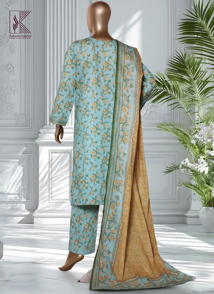 BIN SAEED - 3 PC LAWN UNSTITCHED | - DKF 11