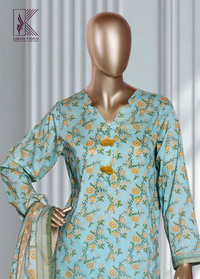 BIN SAEED - 3 PC LAWN UNSTITCHED | - DKF 11
