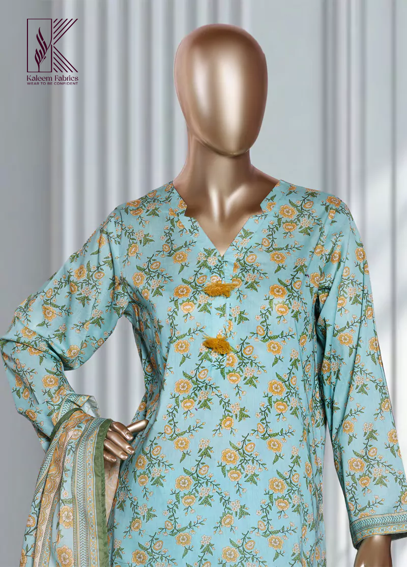 BIN SAEED - 3 PC LAWN UNSTITCHED | - DKF 11