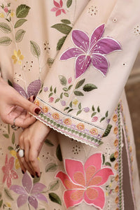 ANEELAS-3PC LAWN EMBROIDERED SHIRT WITH KHAADI NET PRINTED DUPATTA & EMB TROUSER | KF-4783