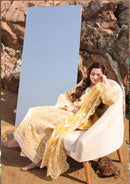 IMROZIA-3PC LAWN CHIKANKARI EMBROIDERED SHIRT WITH KHADDI NET EMB DUPATTA AND EMB TROUSER | KF-4707