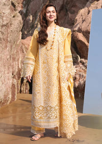 IMROZIA-3PC LAWN CHIKANKARI EMBROIDERED SHIRT WITH KHADDI NET EMB DUPATTA AND EMB TROUSER | KF-4707