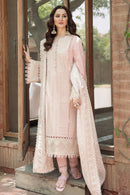 JAZMIN - 3PC LAWN CHIKANKARI EMBROIDERED SHIRT WITH KHADDI NET EMB DUPATTA AND TROUSER | KF-4552