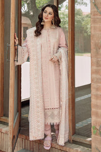 JAZMIN - 3PC LAWN CHIKANKARI EMBROIDERED SHIRT WITH KHADDI NET EMB DUPATTA AND TROUSER | KF-4552