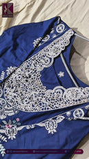 ELAAF-3PC LAWN SEQUIN EMBROIDERED SHIRT WITH BAMBER PURE EMB DUPATTA AND PLAIN TROUSER | KF-111